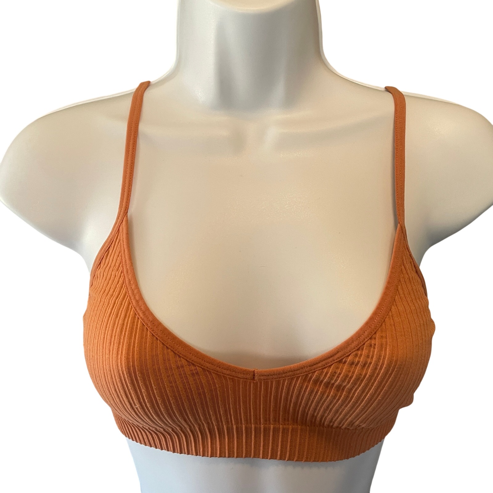Colsie Womens Y2k Ribbed Festival Bralette Rave Layering Small Athleisure